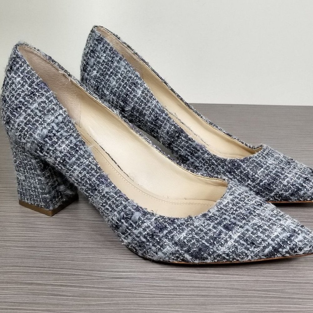 Marc Fisher Ltd Zala Pump, Black/Blue Fabric, Womens Size 9.5 M